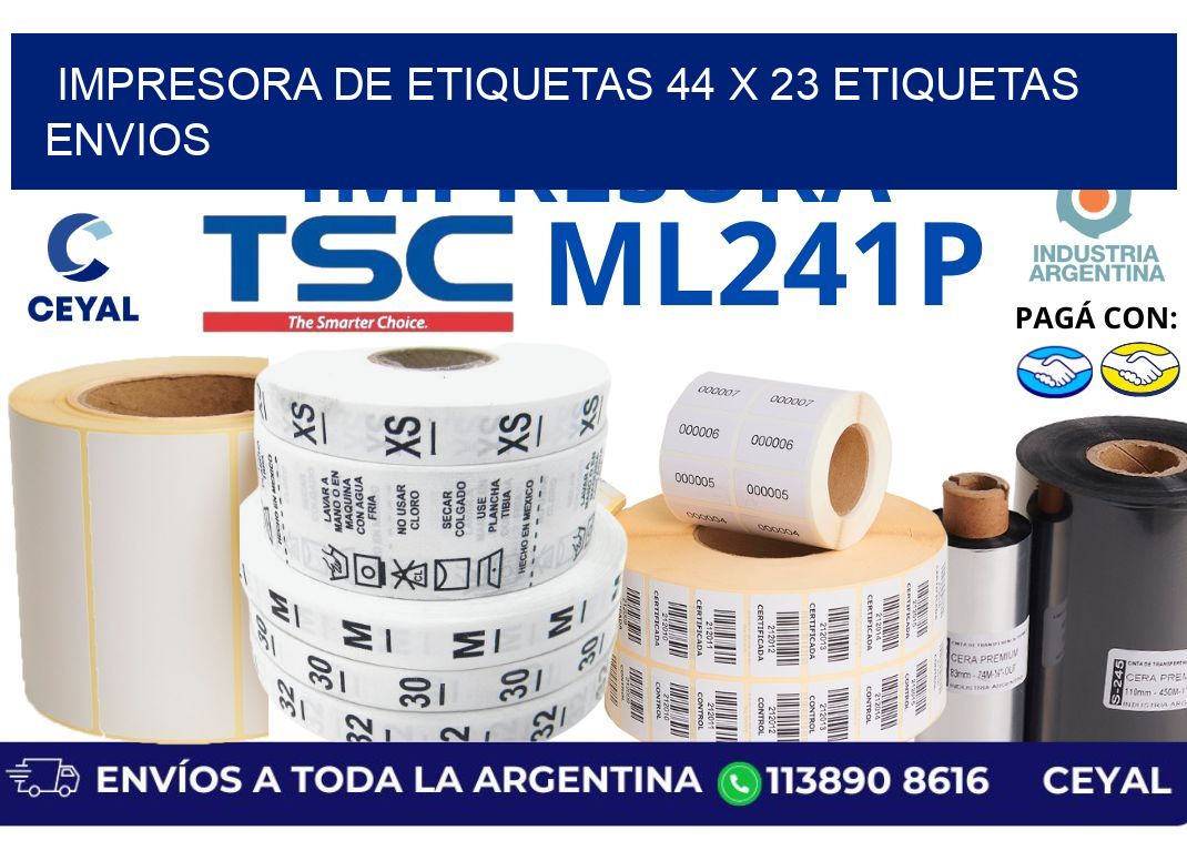 impresora de etiquetas 44 x 23 etiquetas envios