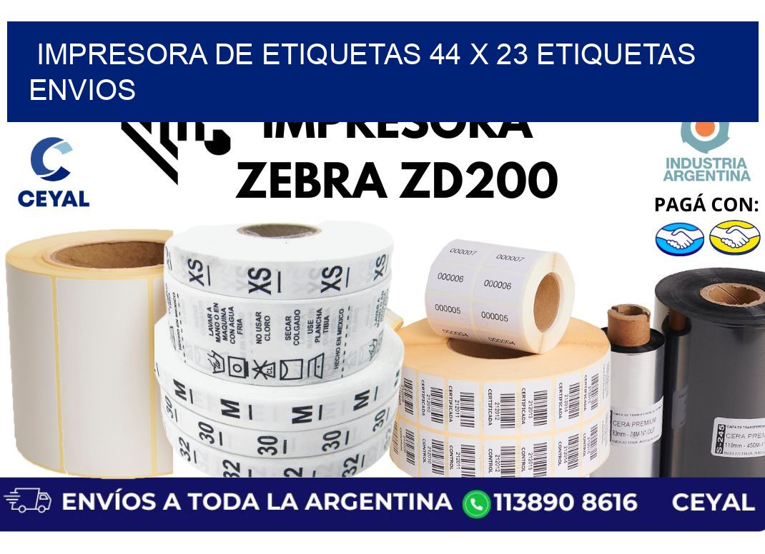 impresora de etiquetas 44 x 23 etiquetas envios