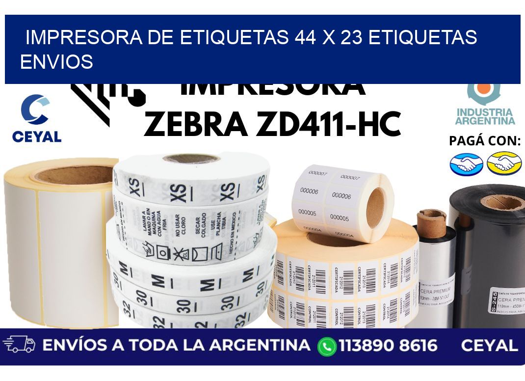 impresora de etiquetas 44 x 23 etiquetas envios