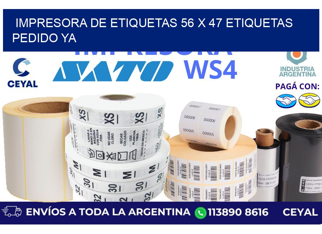 impresora de etiquetas 56 x 47 etiquetas pedido ya