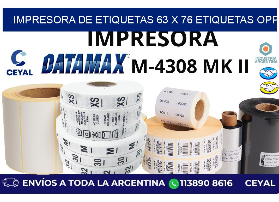 impresora de etiquetas 63 x 76 etiquetas opp
