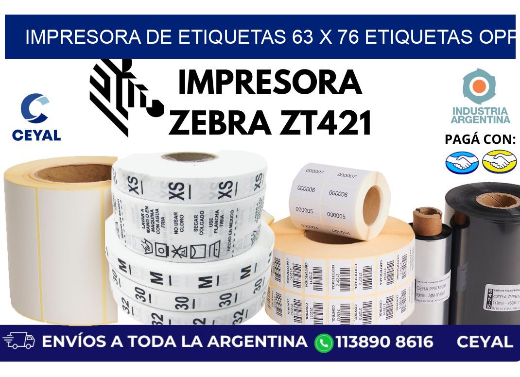 impresora de etiquetas 63 x 76 etiquetas opp