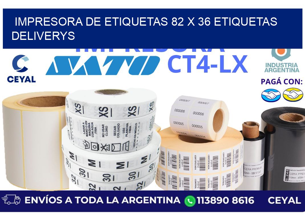 impresora de etiquetas 82 x 36 etiquetas deliverys