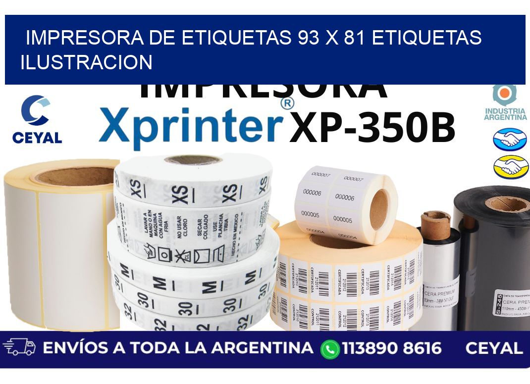 impresora de etiquetas 93 x 81 etiquetas ilustracion