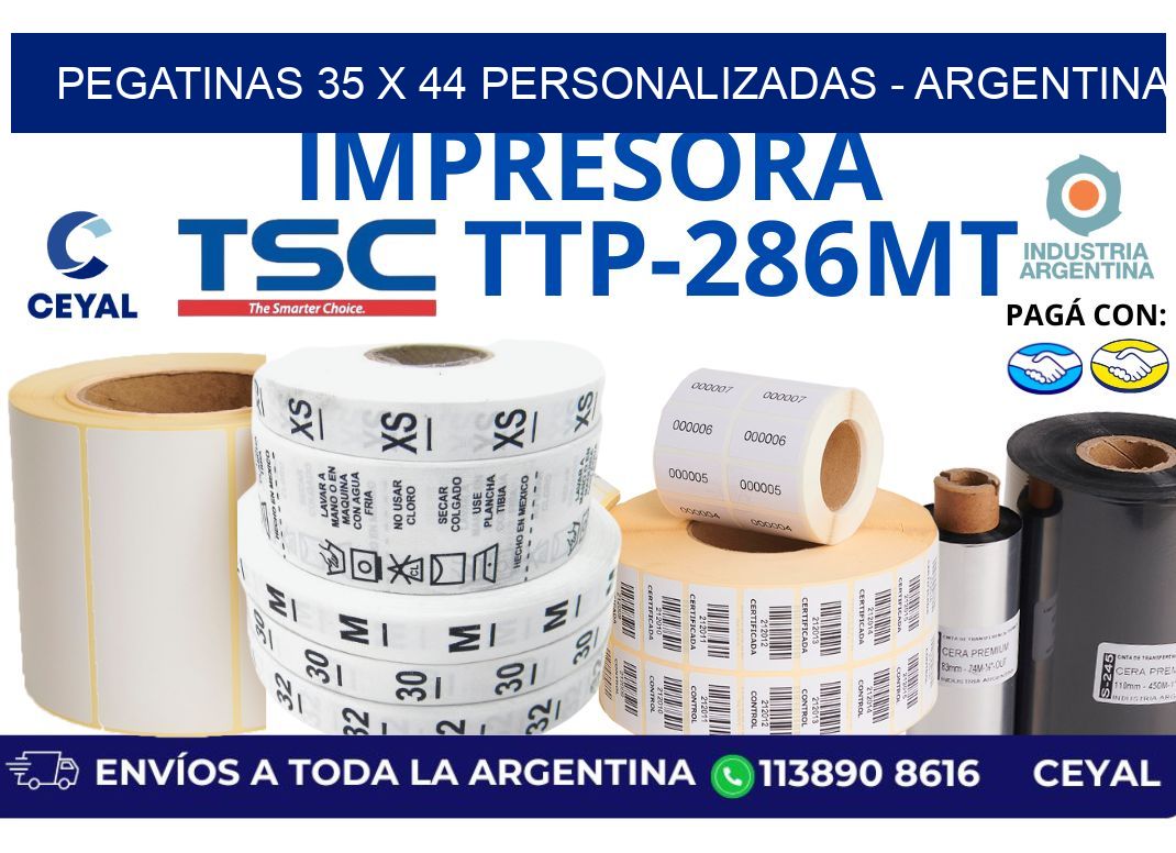 pegatinas 35 x 44 personalizadas - Argentina