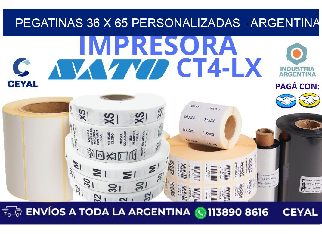 pegatinas 36 x 65 personalizadas - Argentina
