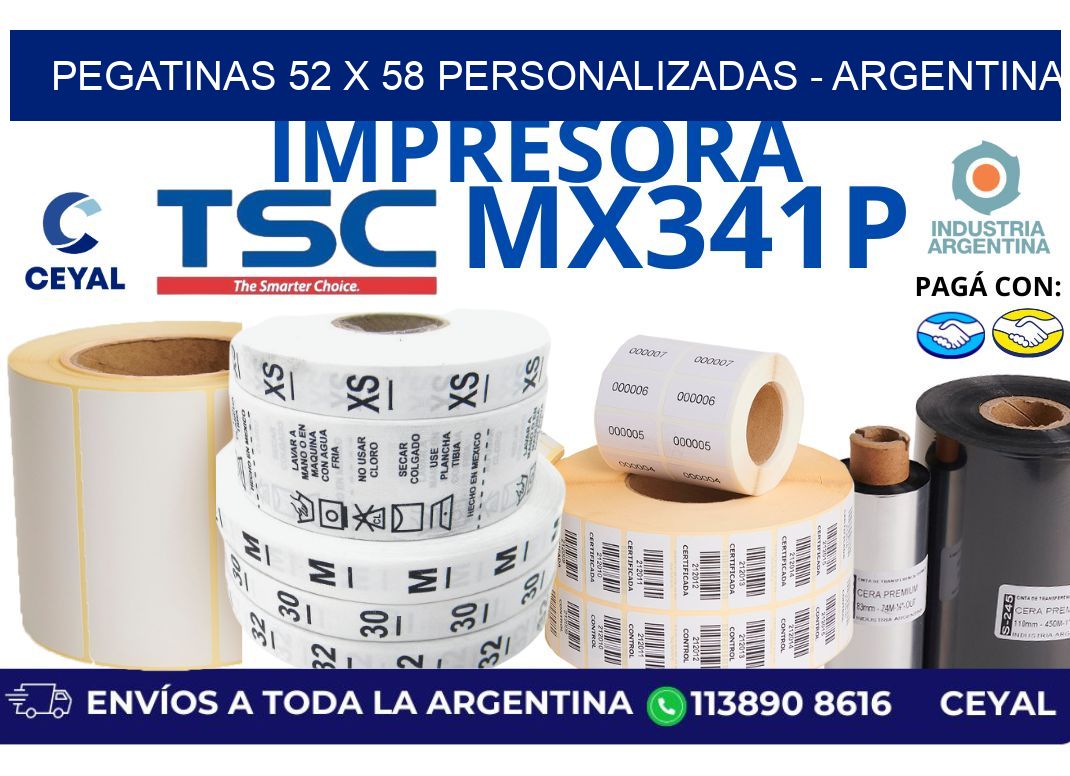 pegatinas 52 x 58 personalizadas - Argentina