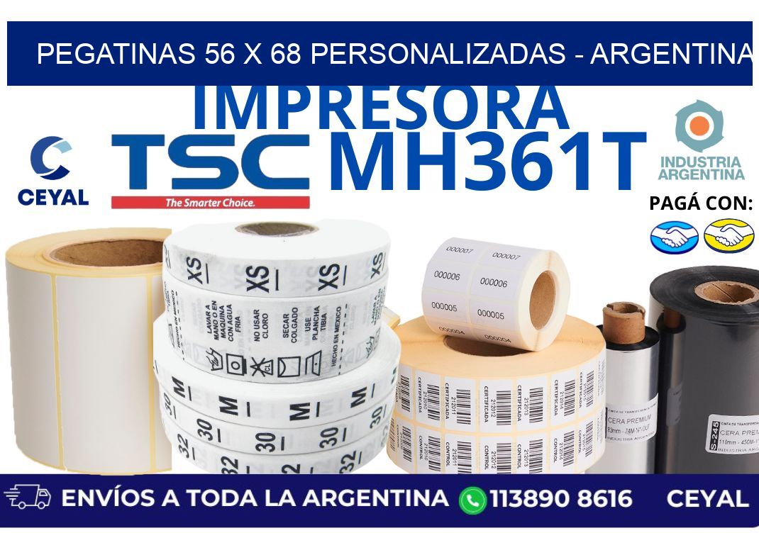 pegatinas 56 x 68 personalizadas – Argentina