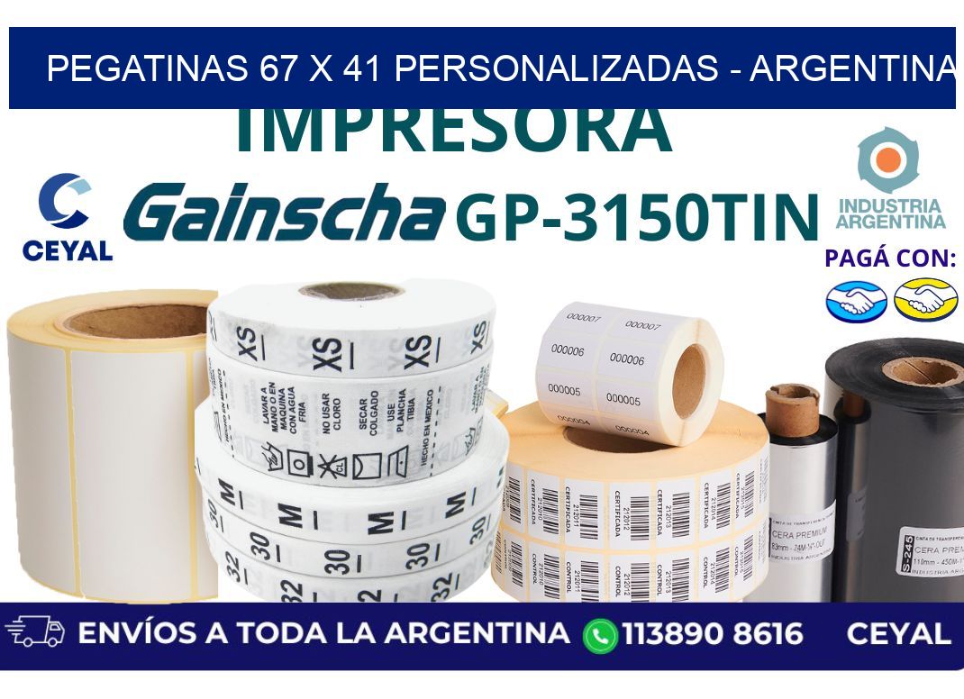 pegatinas 67 x 41 personalizadas – Argentina