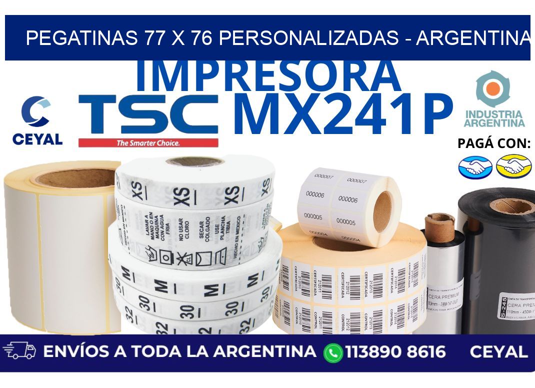 pegatinas 77 x 76 personalizadas – Argentina