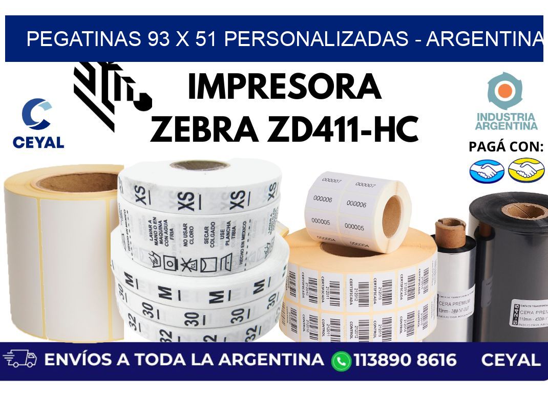 pegatinas 93 x 51 personalizadas - Argentina