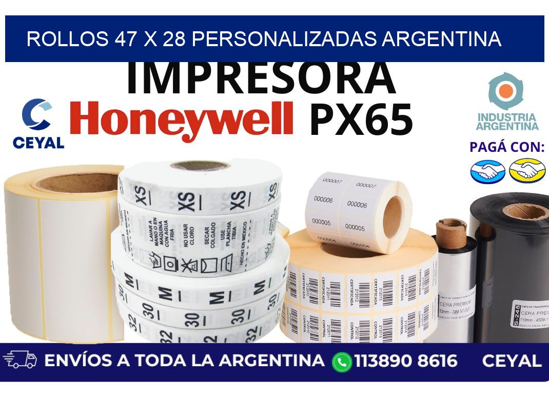 rollos 47 x 28 personalizadas argentina