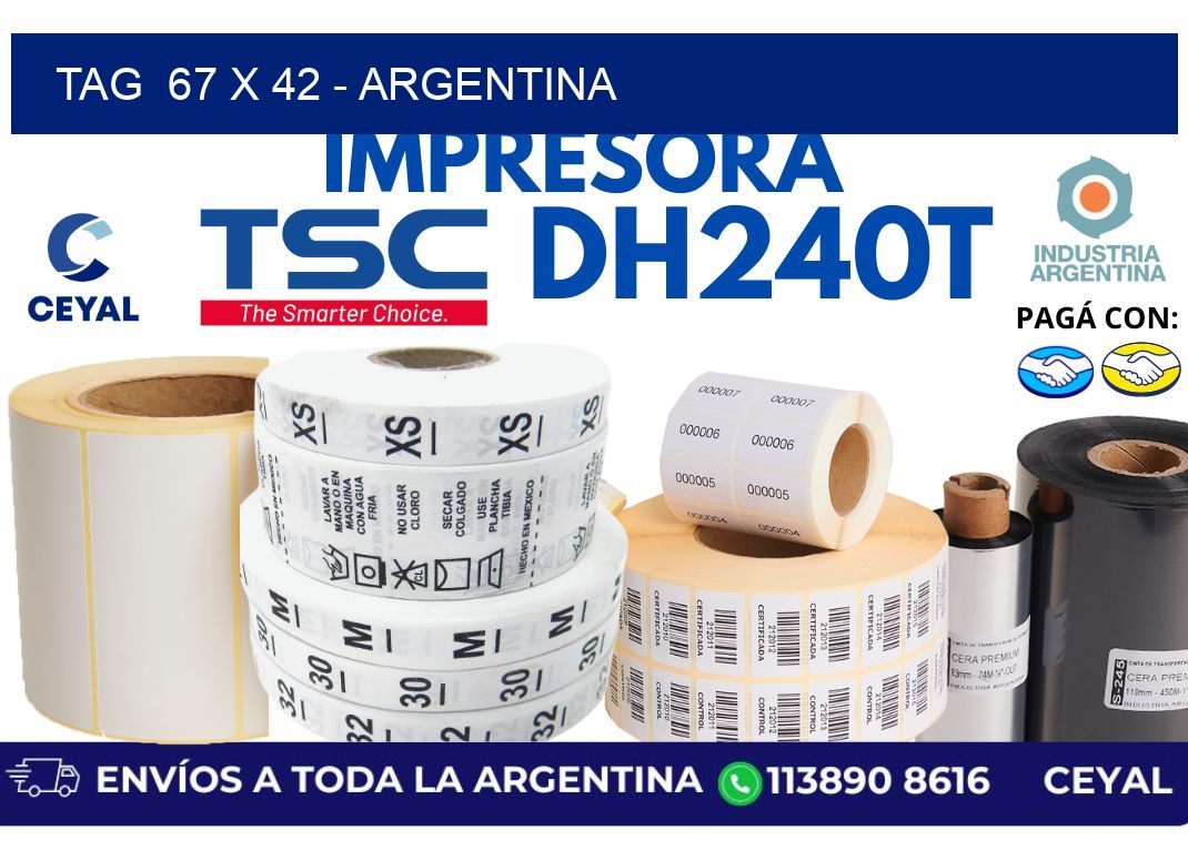tag  67 x 42 – Argentina