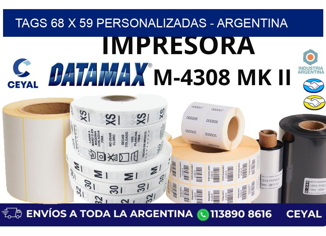 tags 68 x 59 personalizadas - Argentina