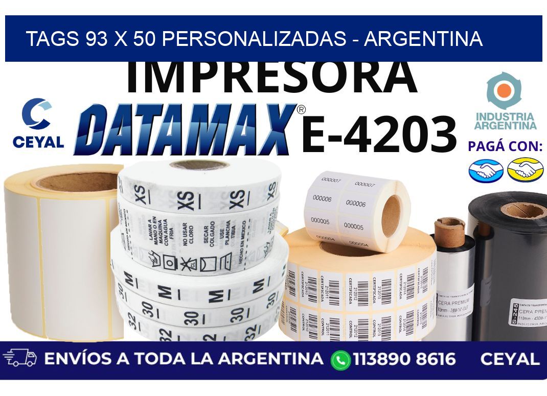 tags 93 x 50 personalizadas – Argentina