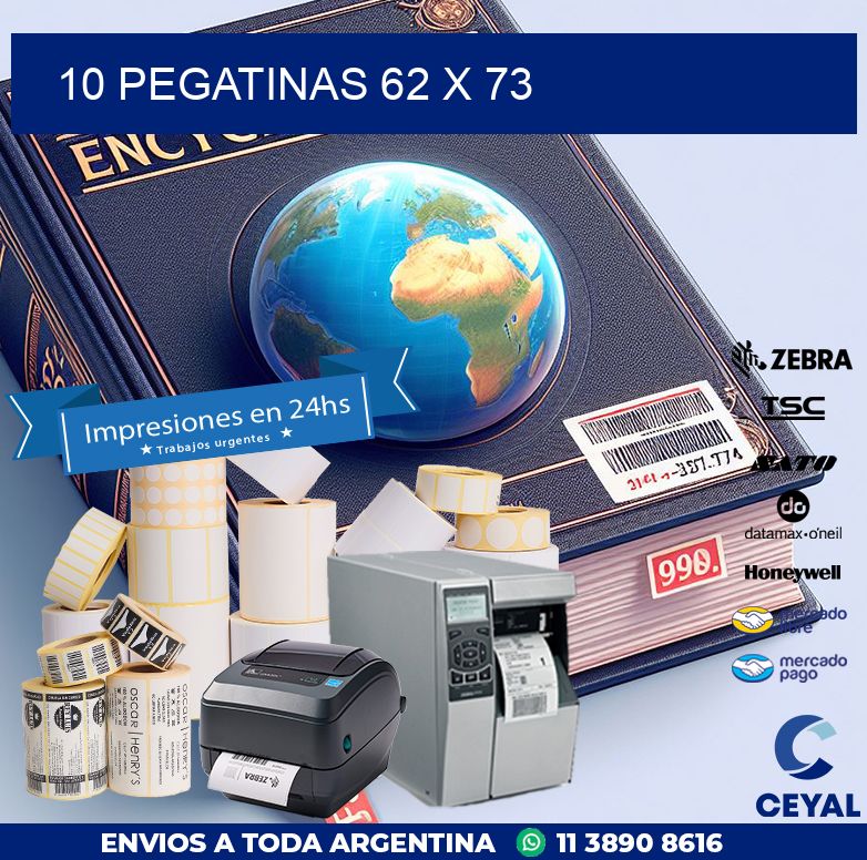 10 PEGATINAS 62 x 73