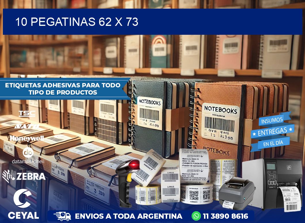 10 PEGATINAS 62 x 73