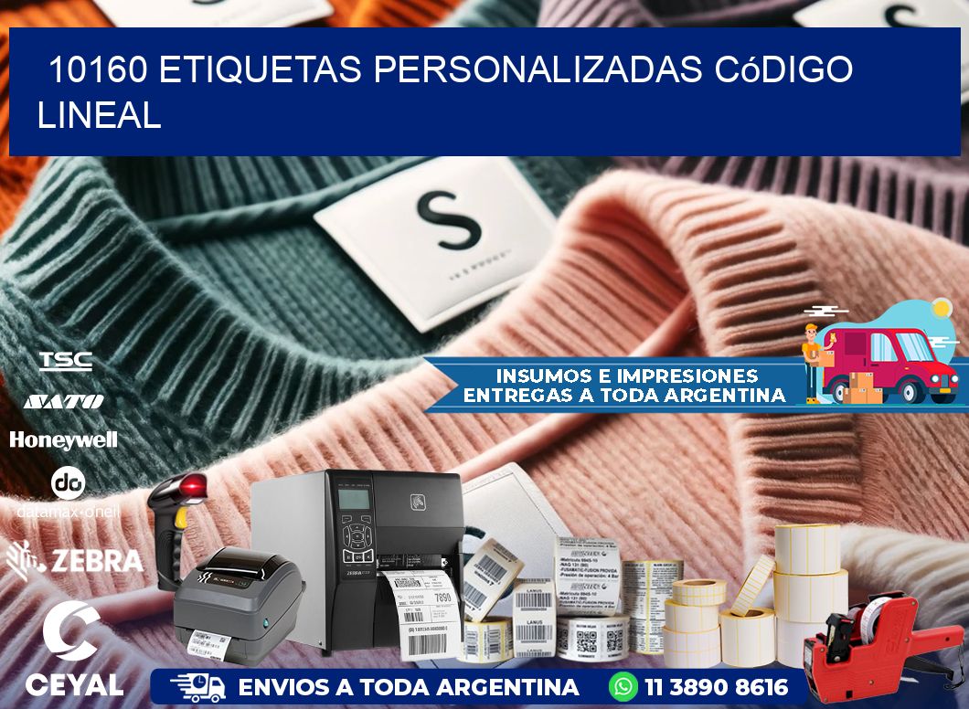 10160 Etiquetas personalizadas código lineal