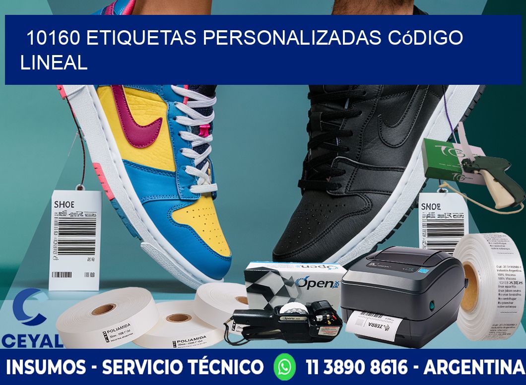 10160 Etiquetas personalizadas código lineal