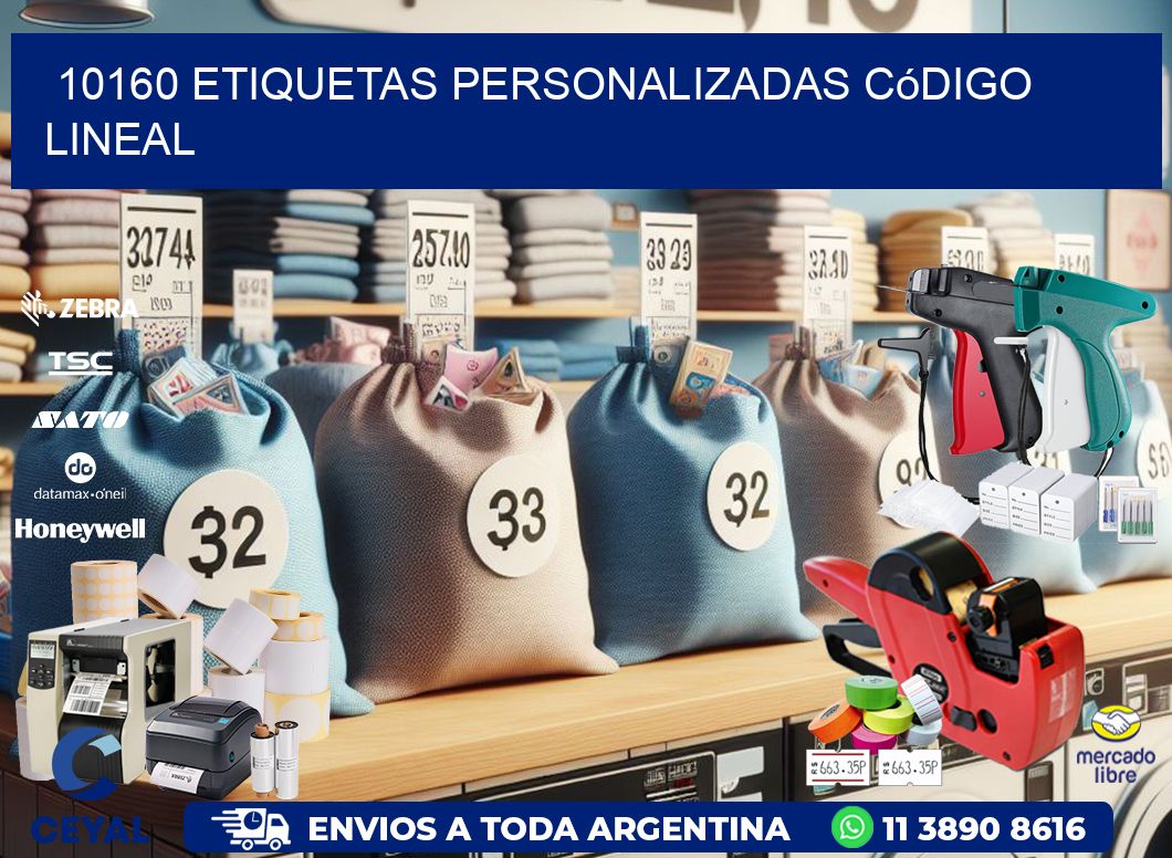 10160 Etiquetas personalizadas código lineal