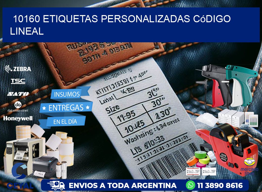 10160 Etiquetas personalizadas código lineal