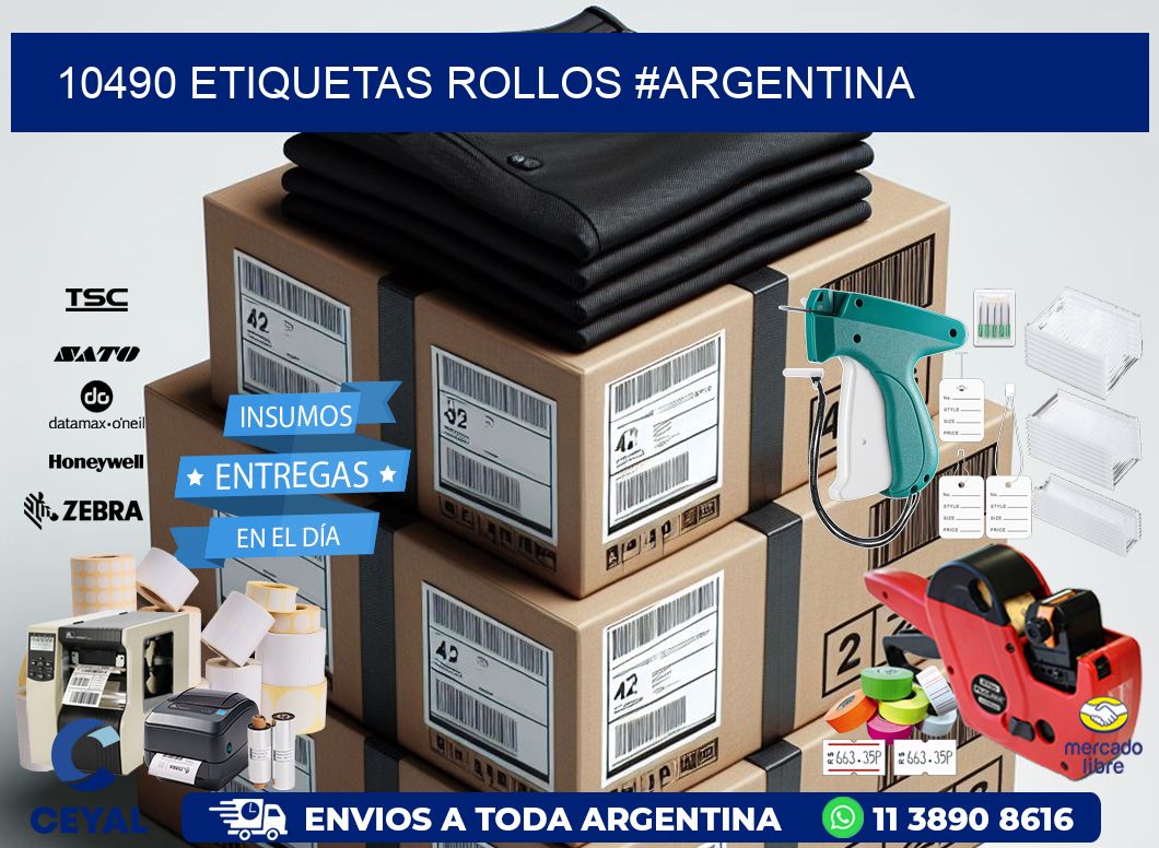 10490 etiquetas rollos #ARGENTINA