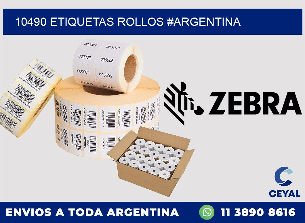 10490 etiquetas rollos #ARGENTINA