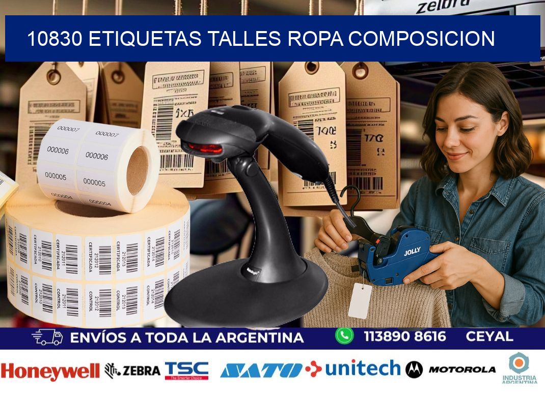 10830 ETIQUETAS TALLES ROPA COMPOSICION