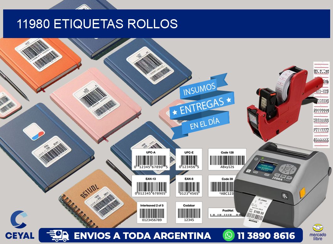 11980 etiquetas rollos