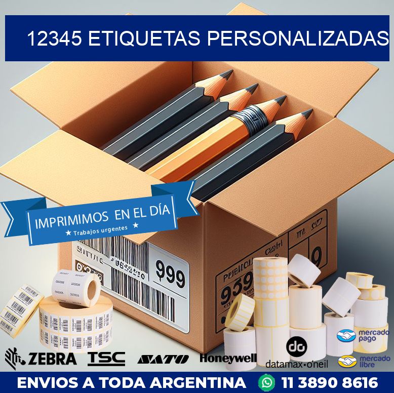 12345 Etiquetas personalizadas