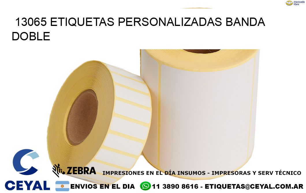 13065 Etiquetas personalizadas banda doble