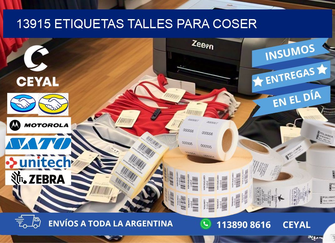 13915 ETIQUETAS TALLES PARA COSER