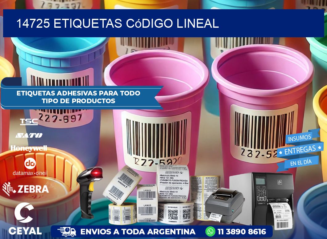14725 Etiquetas código lineal