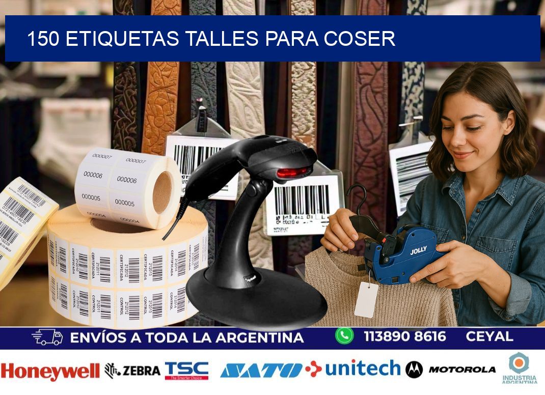 150 ETIQUETAS TALLES PARA COSER