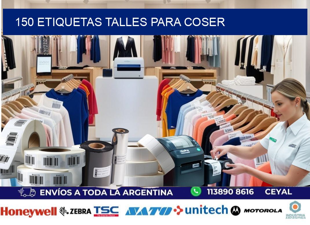 150 ETIQUETAS TALLES PARA COSER