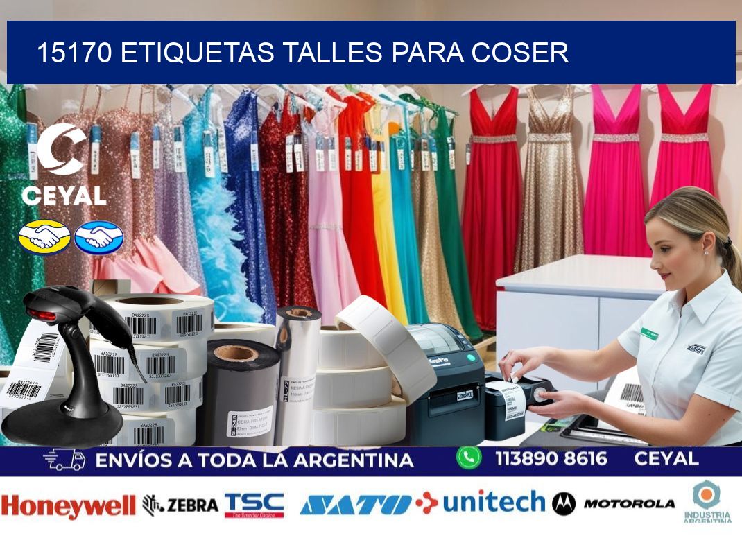 15170 ETIQUETAS TALLES PARA COSER