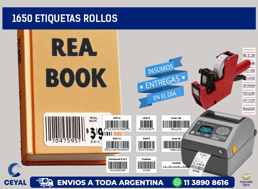 1650 etiquetas rollos