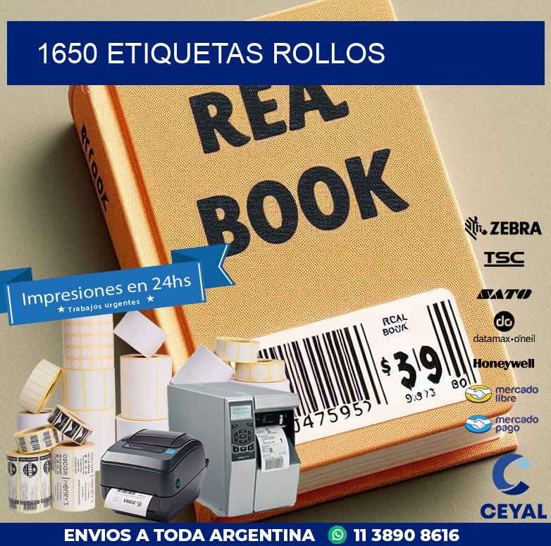 1650 etiquetas rollos