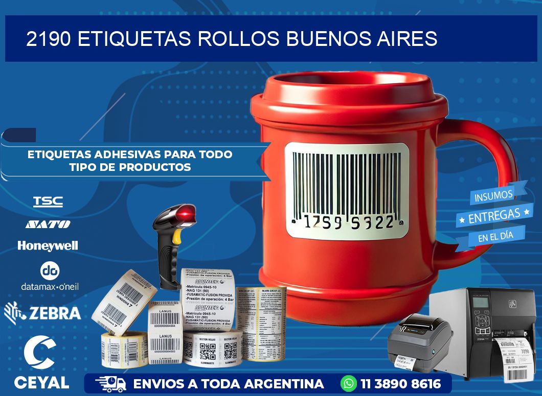 2190 etiquetas rollos buenos aires