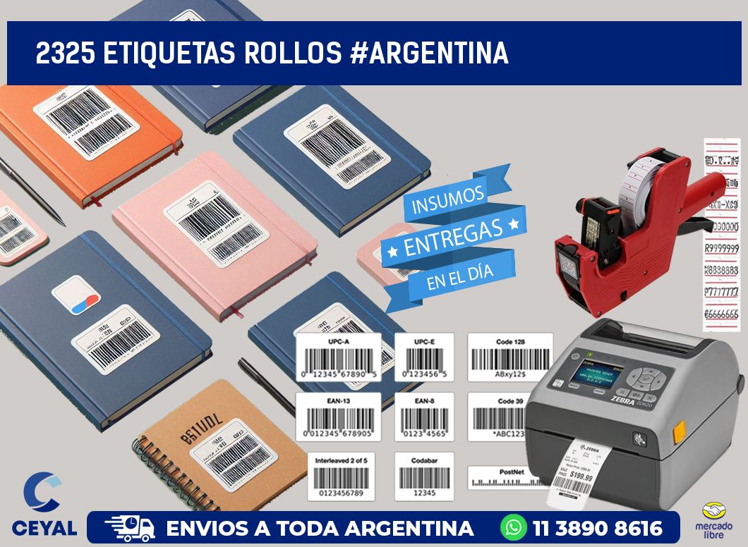2325 etiquetas rollos #ARGENTINA