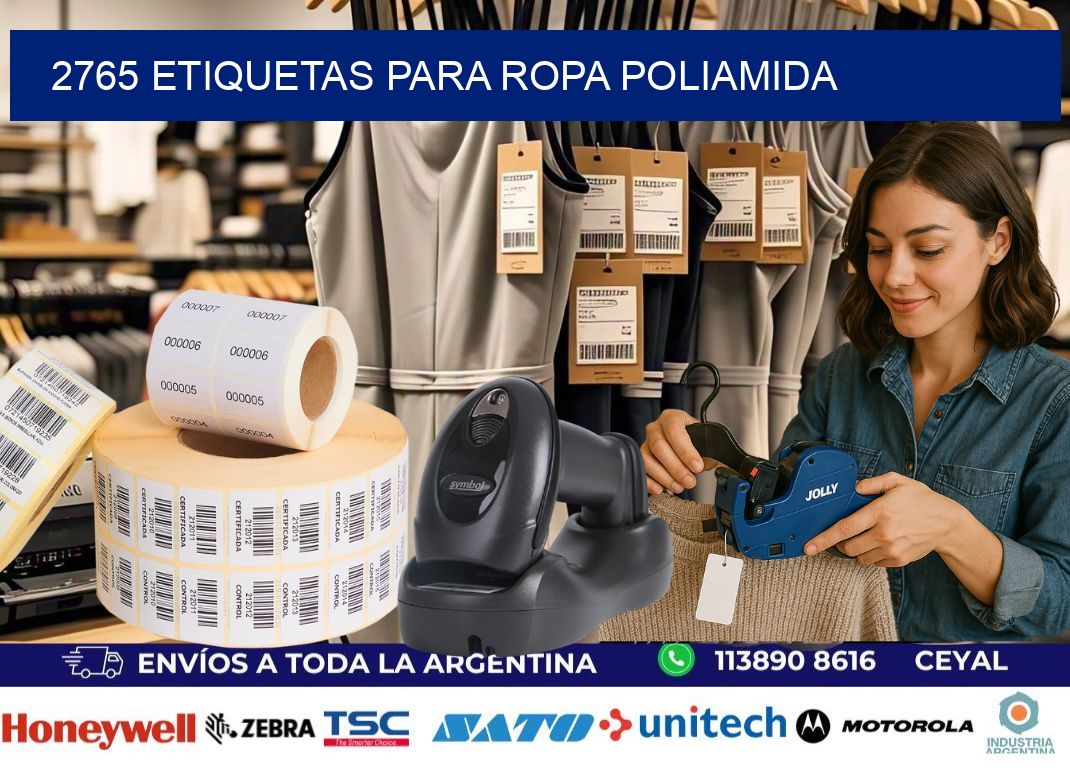 2765 Etiquetas para ropa POLIAMIDA
