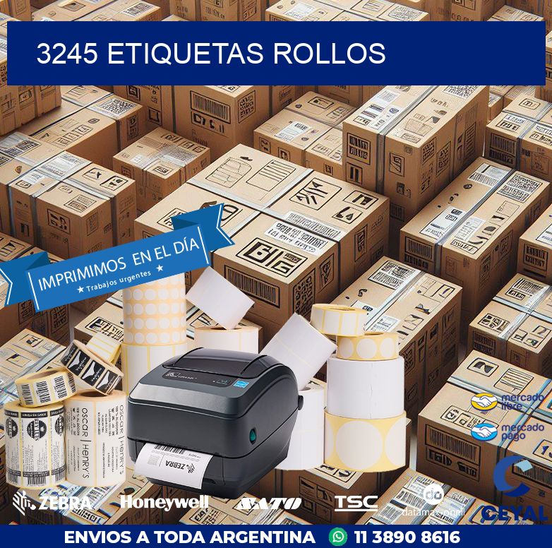 3245 etiquetas rollos