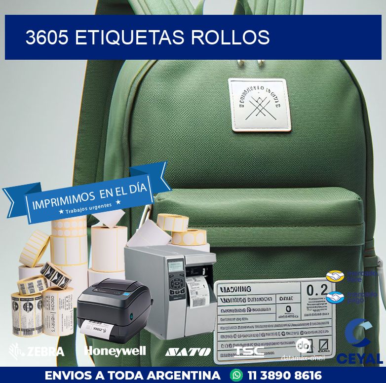 3605 etiquetas rollos
