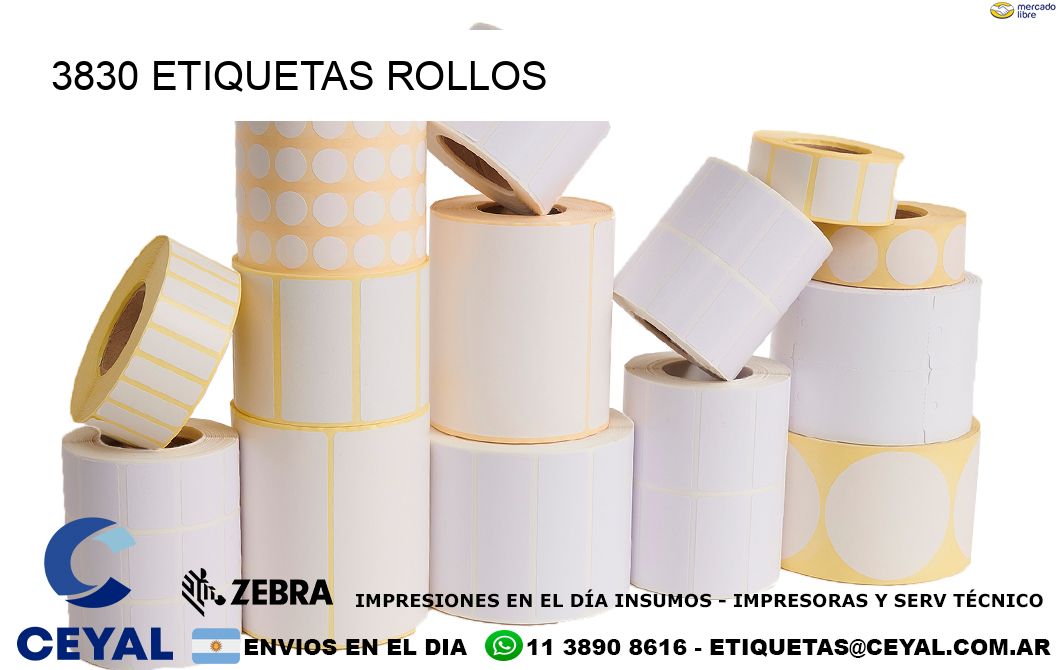 3830 etiquetas rollos