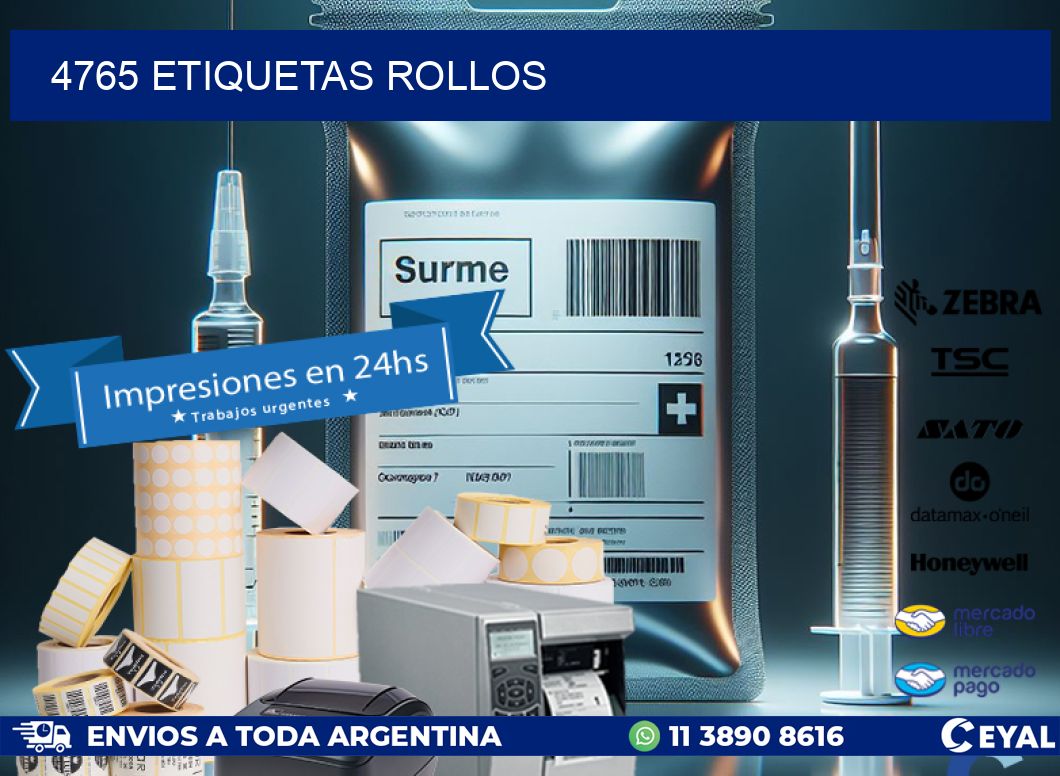 4765 etiquetas rollos