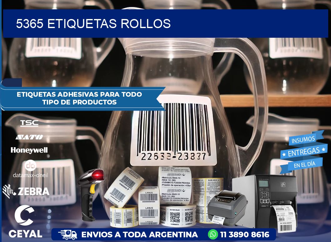 5365 etiquetas rollos