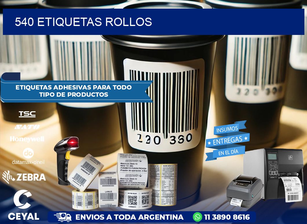 540 etiquetas rollos