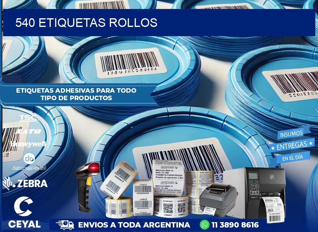 540 etiquetas rollos