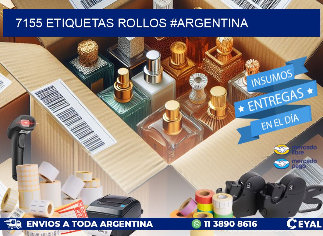 7155 etiquetas rollos #ARGENTINA