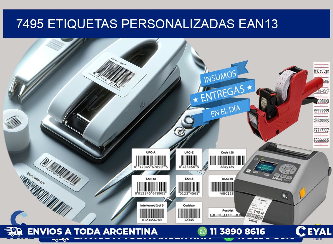 7495 Etiquetas personalizadas ean13